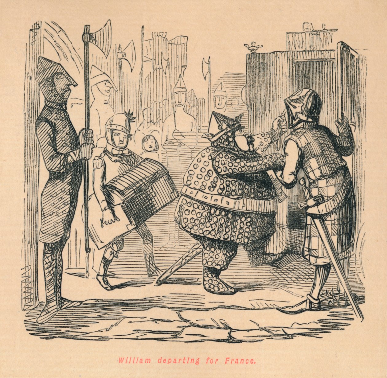 William Vertrekt naar Frankrijk, ca. 1860 door John Leech