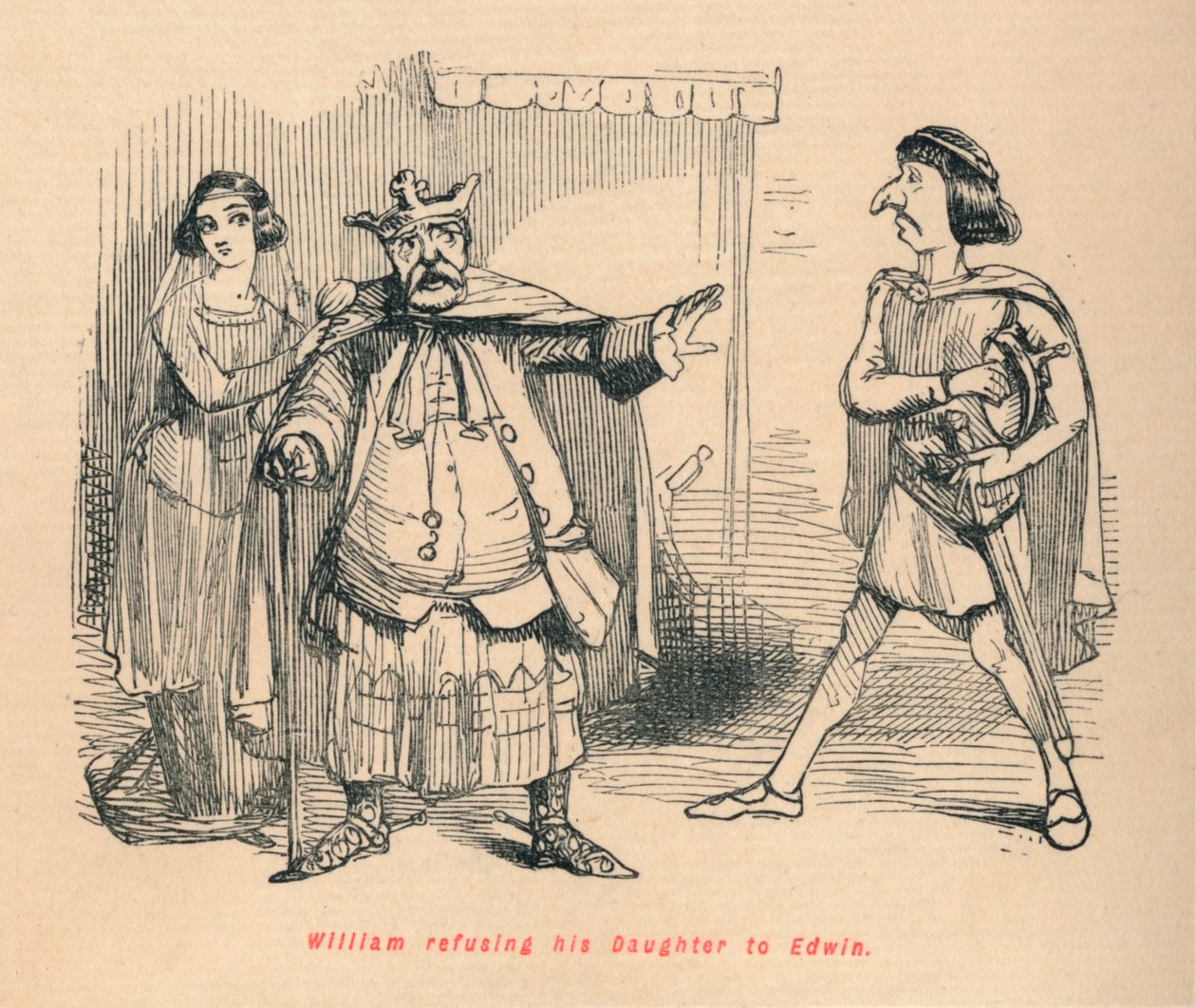 William weigert zijn dochter aan Edwin door John Leech