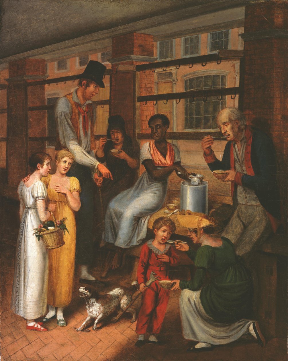 Pepper-Pot: een scène op de markt van Philadelphia door John Lewis Krimmel