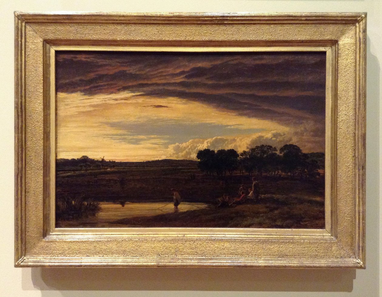 Avond, opklarende storm door John Linnell