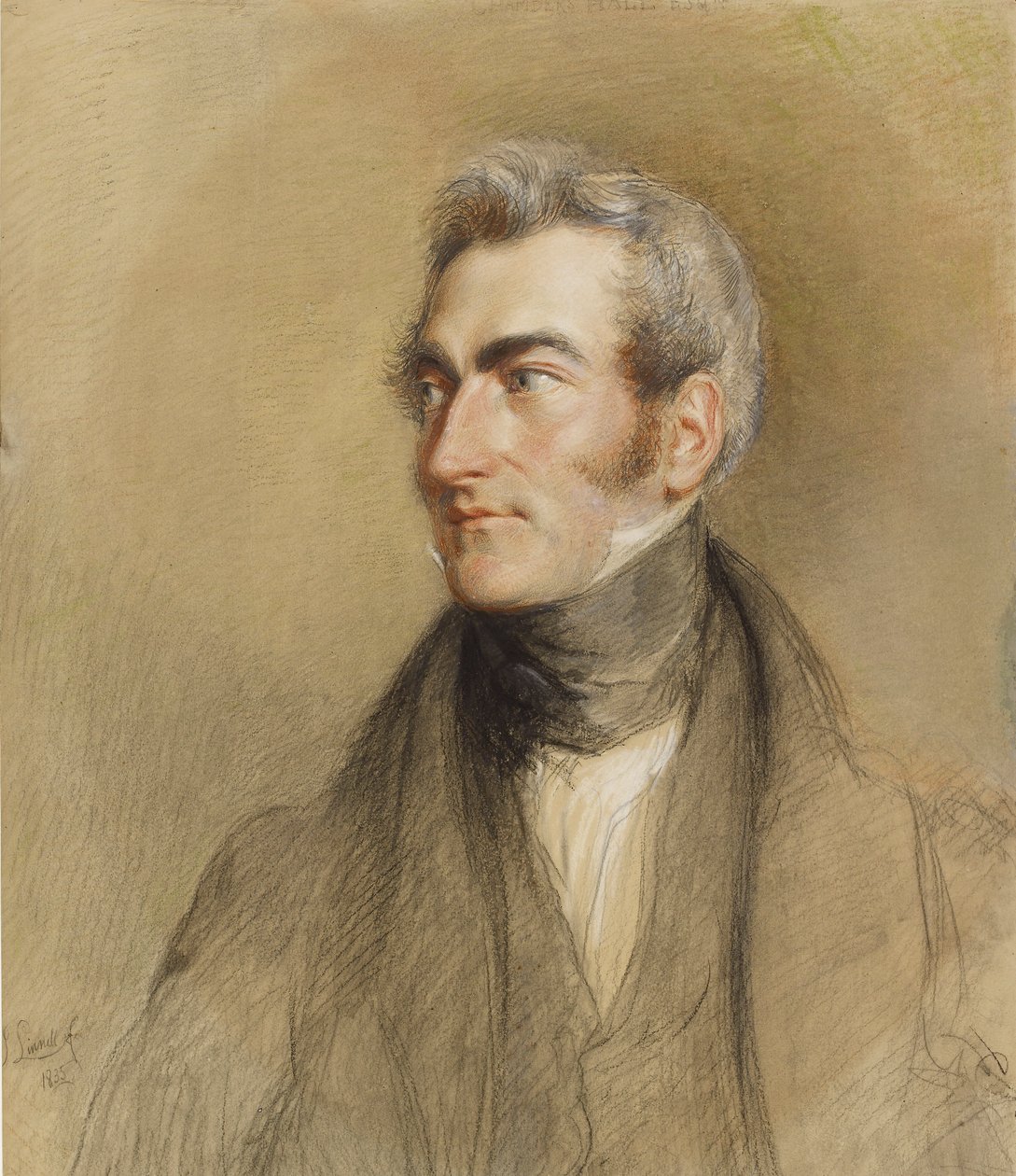 Portret van Chambers Hall, 1835 door John Linnell