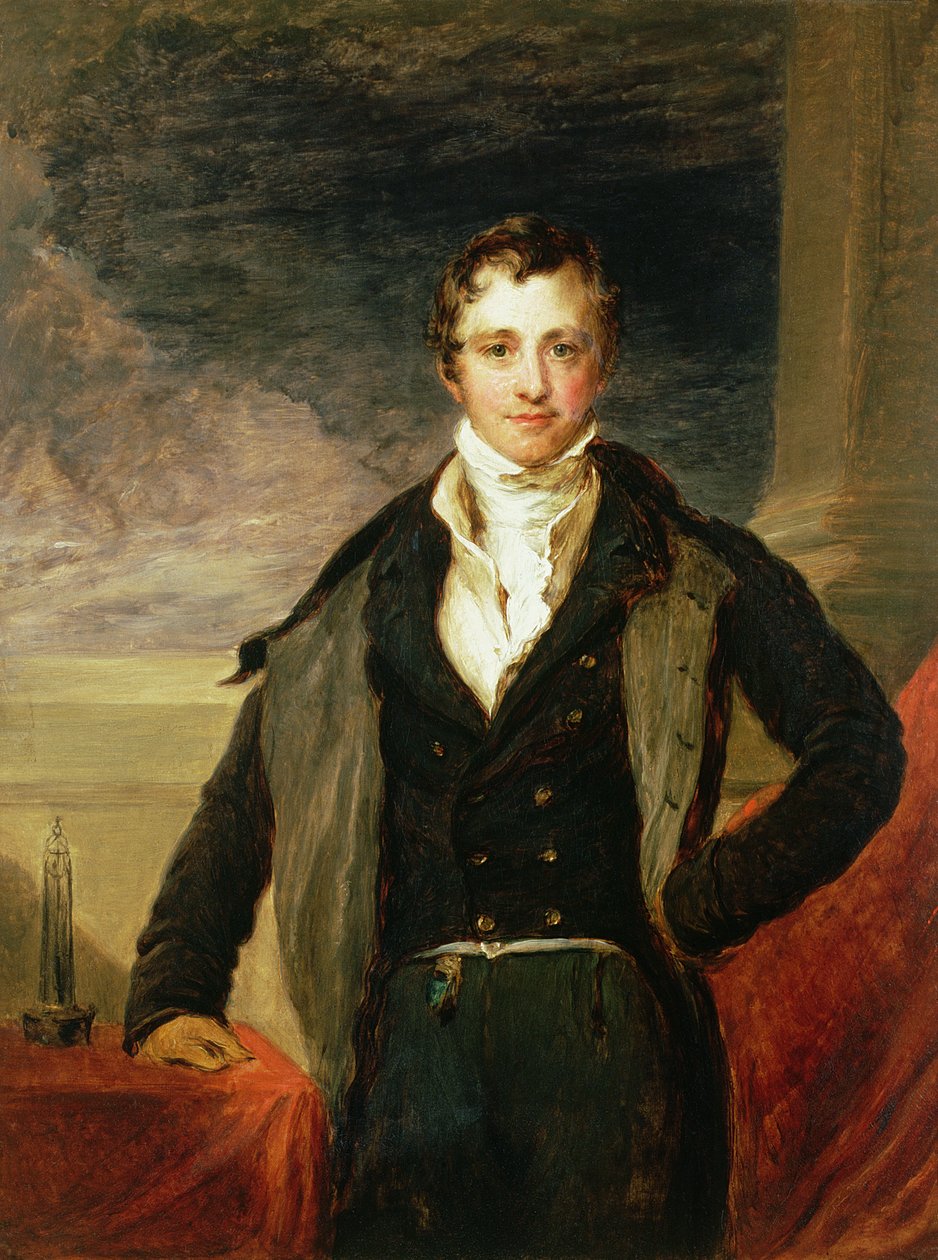 Portret van Sir Humphry Davy door John Linnell