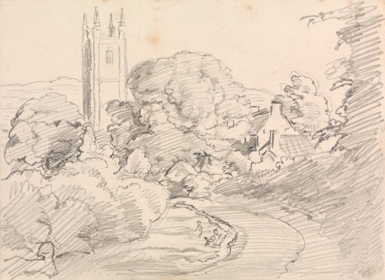 Widecombe Village door John Linnell