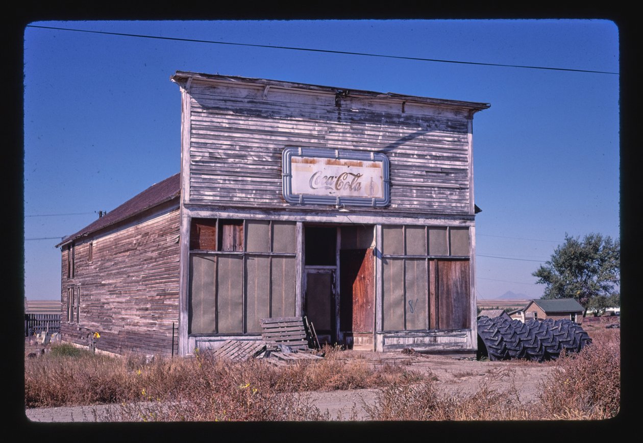 Verlaten café, Joplin, Montana, VS door John Margolies