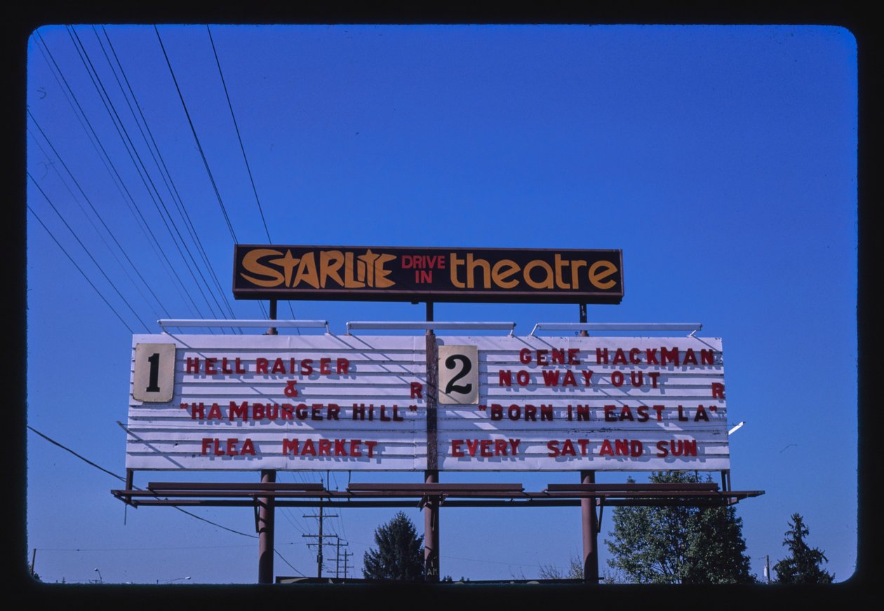Starlite Drive-In, Medford, Oregon, VS door John Margolies
