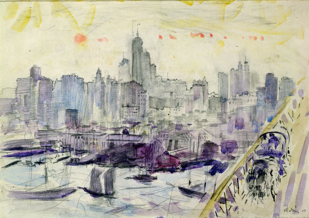 Brooklyn Bridge, New York door John Marin