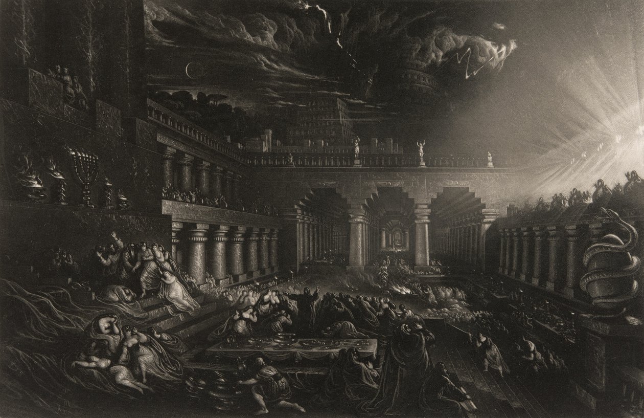 Het feest van Belsassar, uit Illustraties van de Bijbel door John Martin