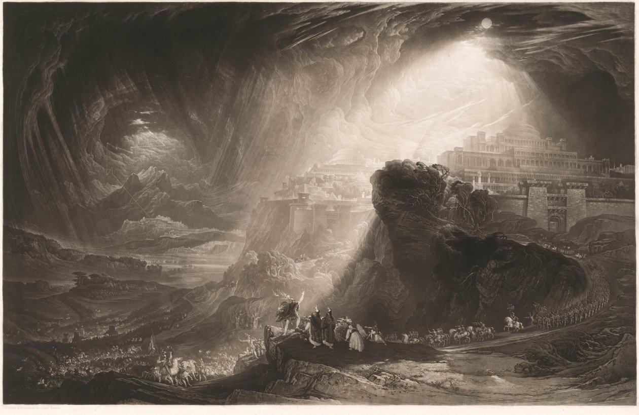 Jozua beveelt de zon stil te staan door John Martin