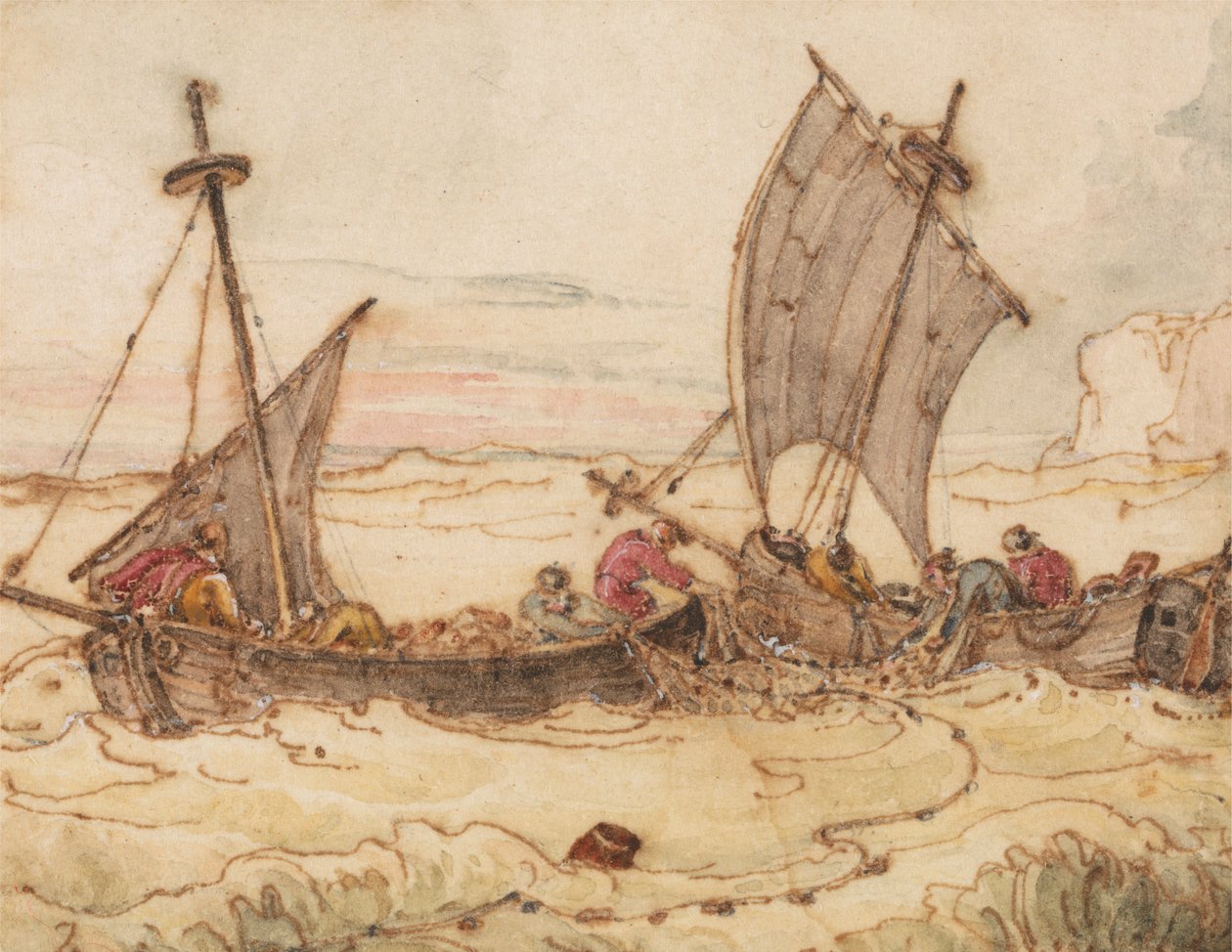 De Wonderbaarlijke Vangst van Vissen door John Martin