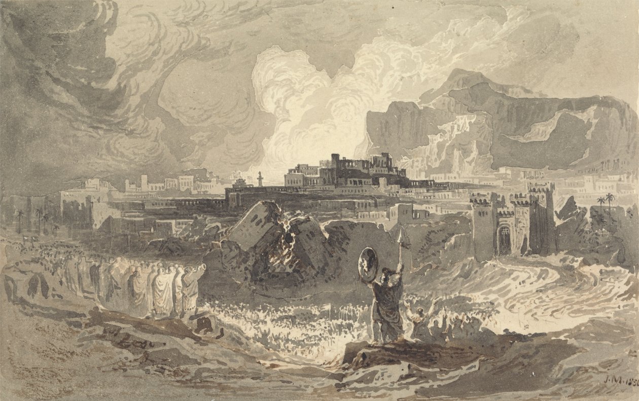 De muren van Jericho door John Martin