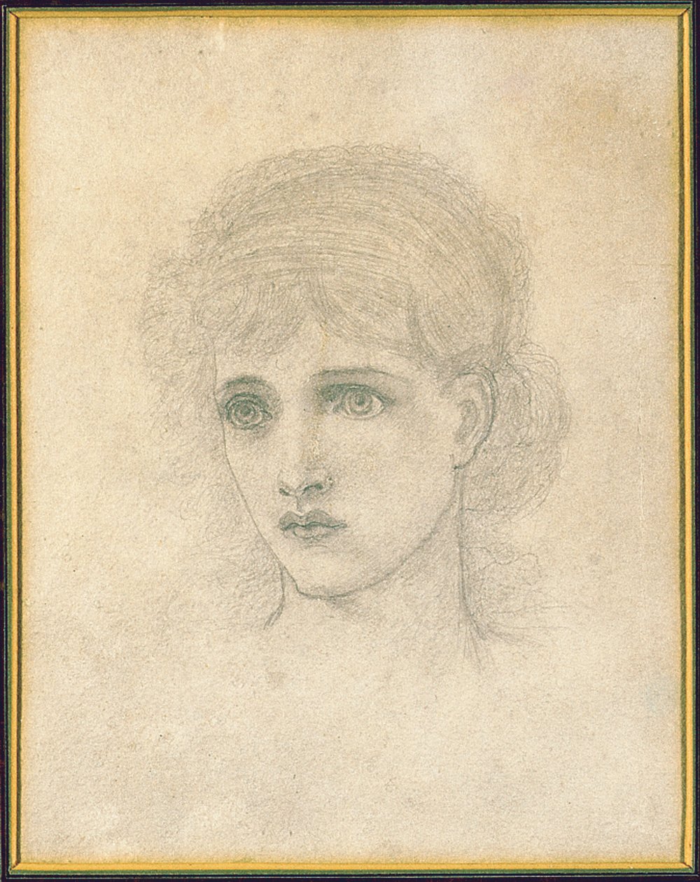 Hoofd van een vrouw door John Melhuish Strudwick