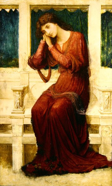 Wanneer Verdriet naar Zomerdag Komt Bloemen Rozen tevergeefs door John Melhuish Strudwick