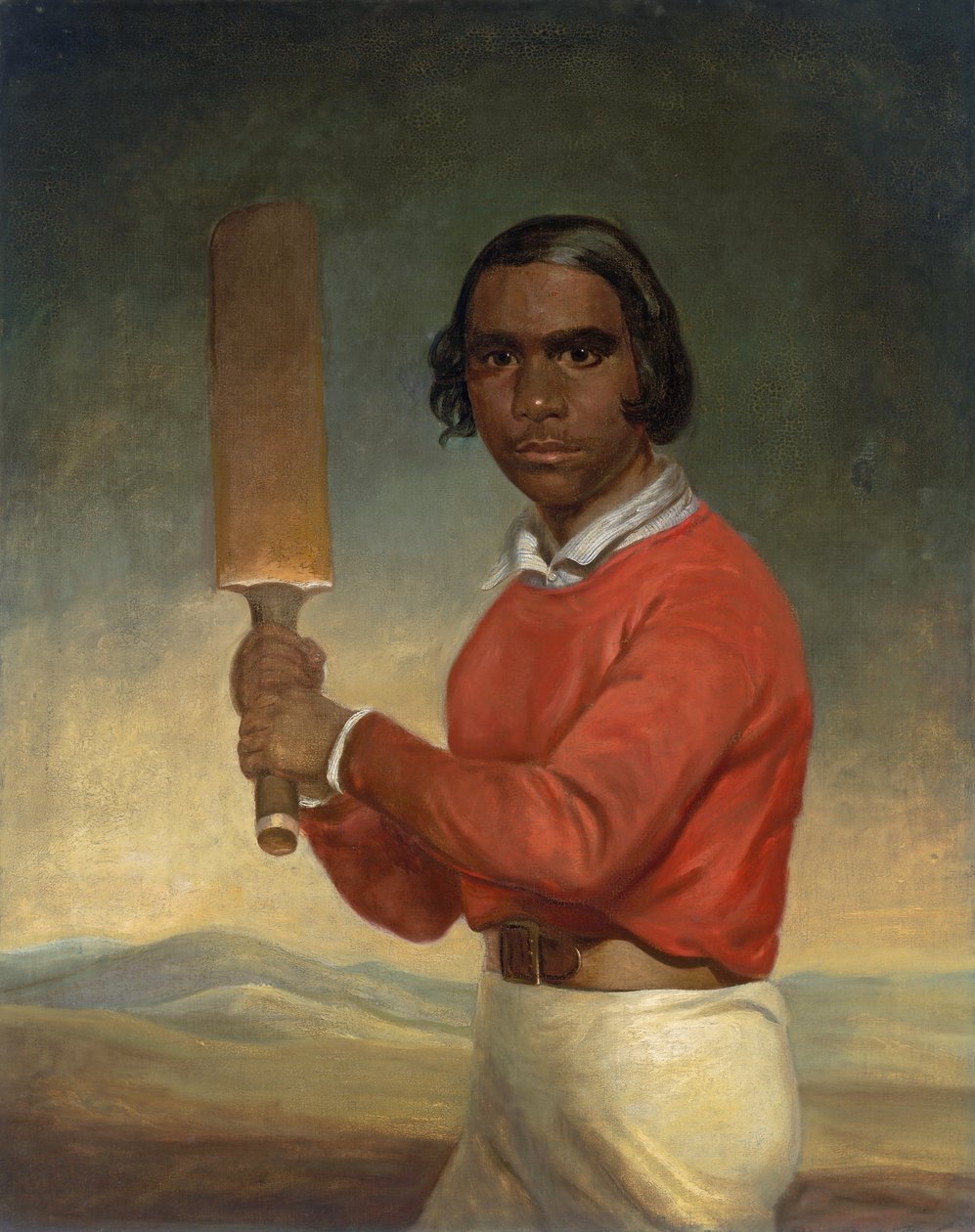 Portret van Nannultera, een jonge Poonindie cricketer
Alternatieve titel(s):  

Inwoner van Zuid-Australië, leerling van het Missie-instituut van Poonindie door John Michael Crossland