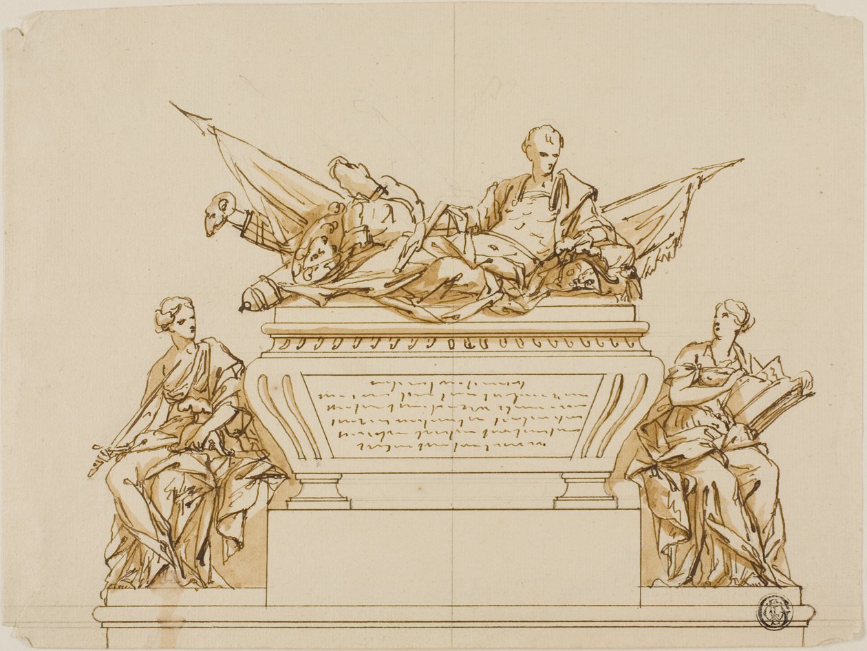 Onuitgevoerd Ontwerp voor het Monument voor de Eerste Hertog van Marlborough door John Michael Rysbrack