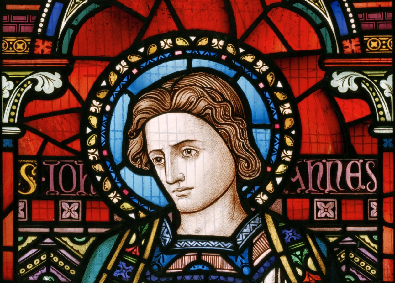 Crick, Oostraam, (detail), St Johannes, 1863 door John Millner Allen