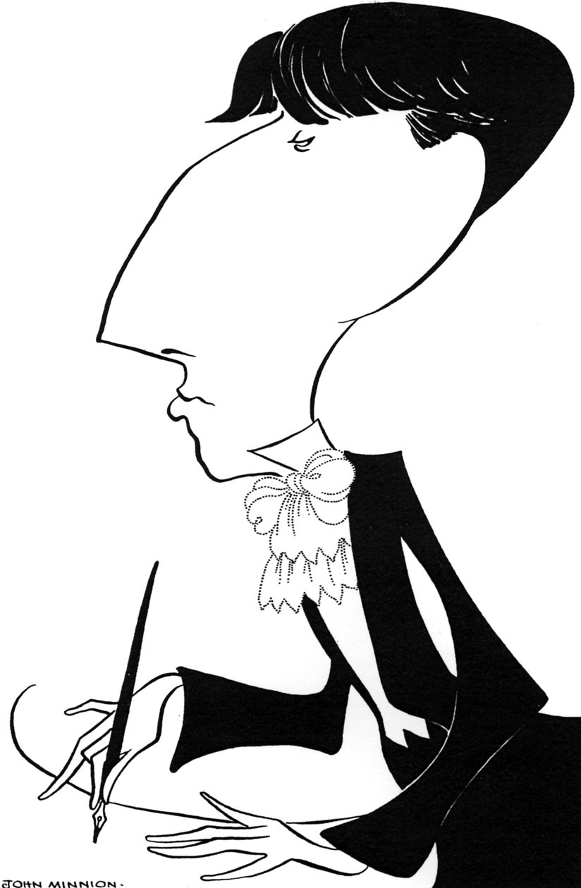 Aubrey Beardsley, karikatuur, 20e eeuw (tekening) door John Minnion