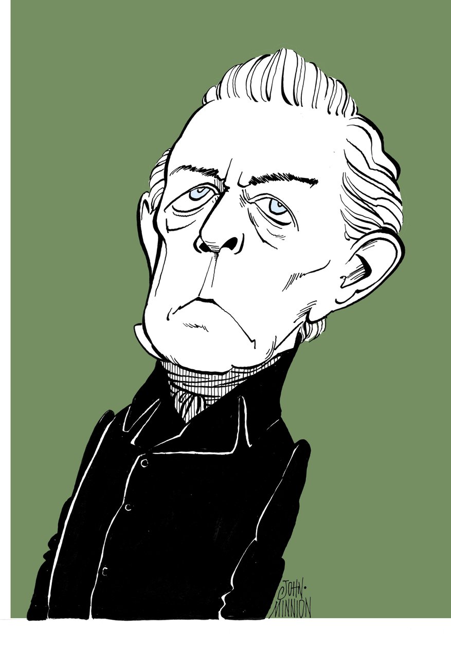 Franz Berwald - karikatuur van de Zweedse componist door John Minnion
