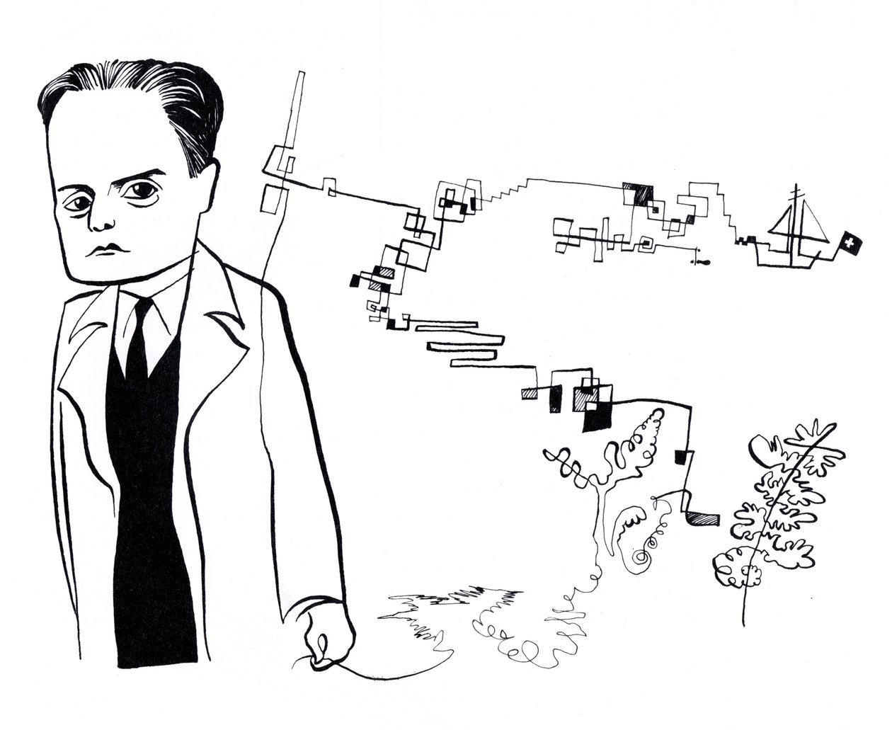 Paul Klee, karikaturen door John Minnion