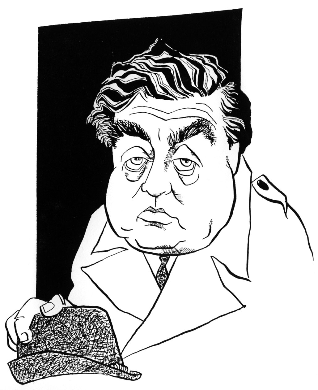 Tony Hancock, karikatuur door John Minnion door John Minnion