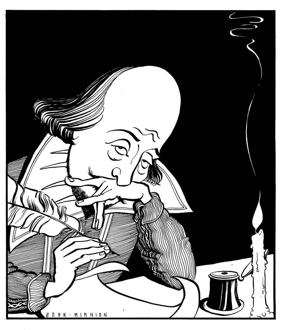 William Shakespeare schrijft een toneelstuk door John Minnion door John Minnion
