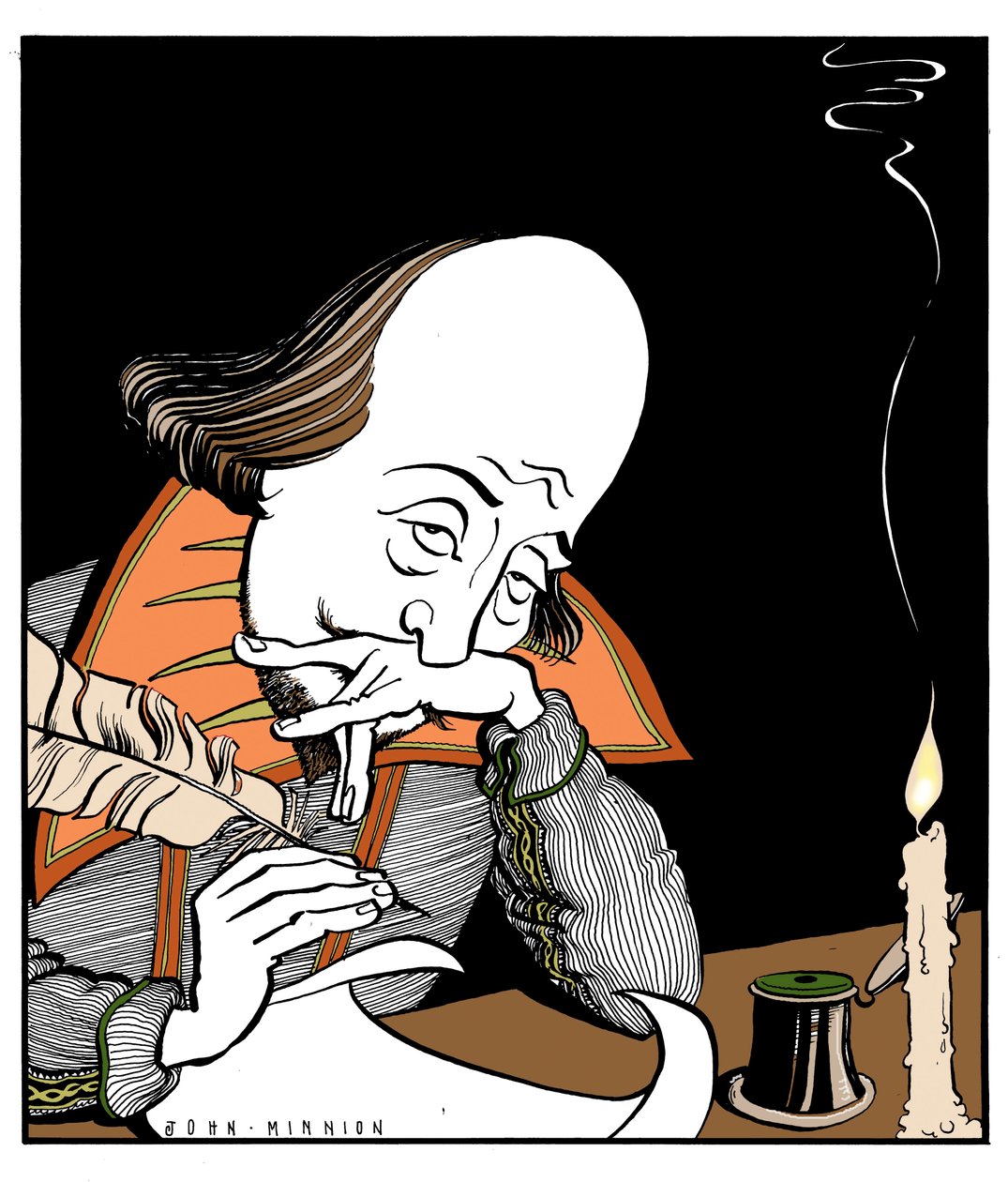 William Shakespeare schrijft een toneelstuk door John Minnion door John Minnion