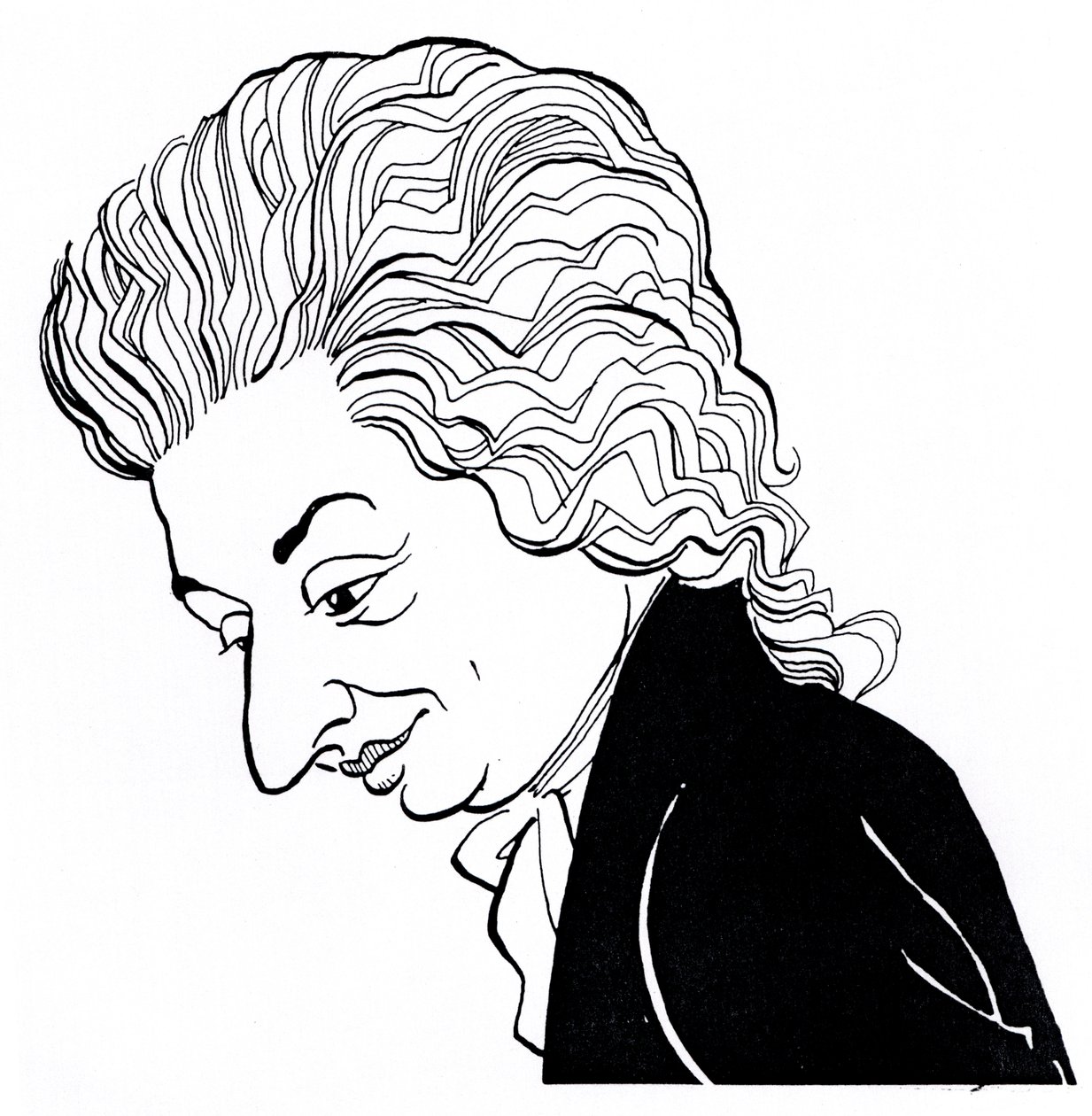 Wolfgang Amadeus Mozart - karikatuur door John Minnion