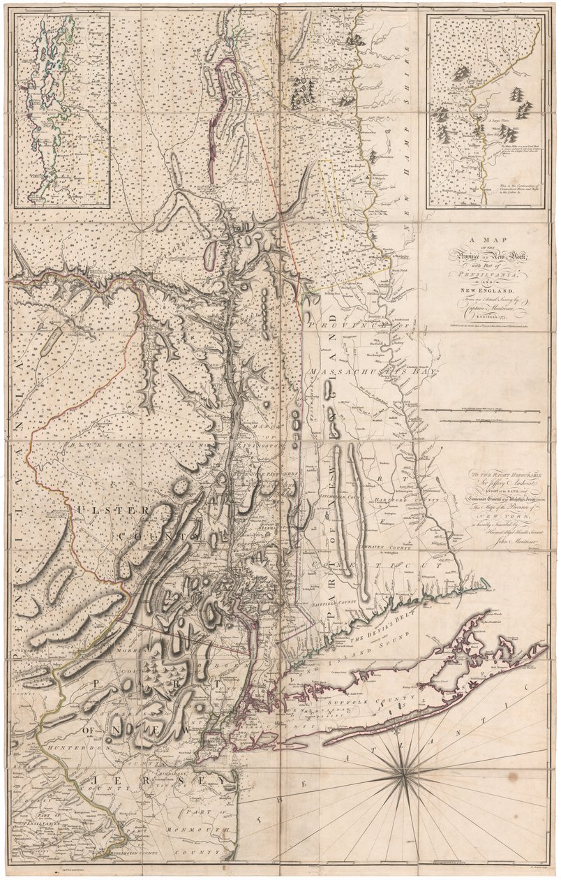 Een kaart van de provincie New York... door Kapitein Montresor door John Montresor