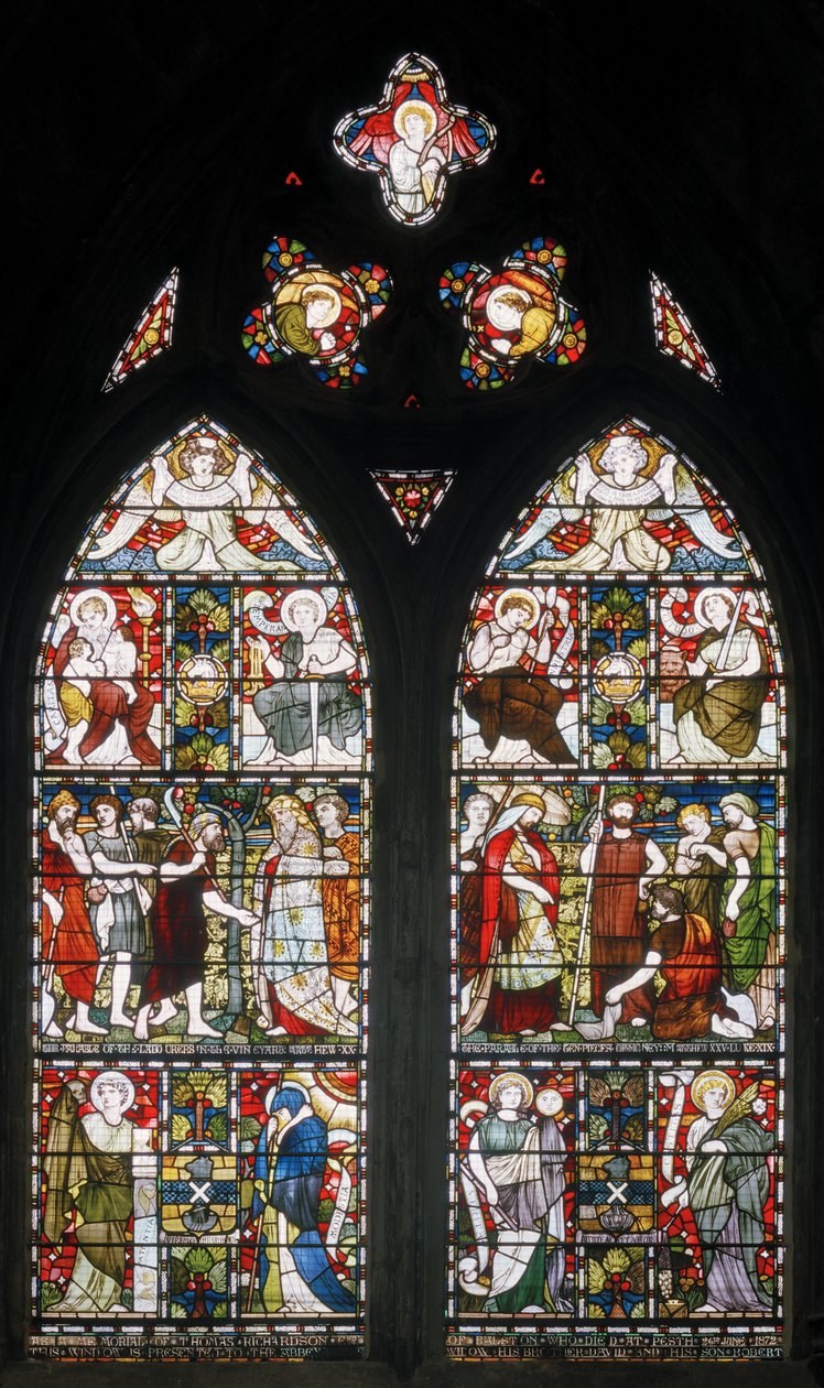 Paisley Abbey, Cottire & Co, toegeschreven aan John Moyr Smith, Gematigdheid, Geloof enz., 1873 door John Moyr attr.to Smith