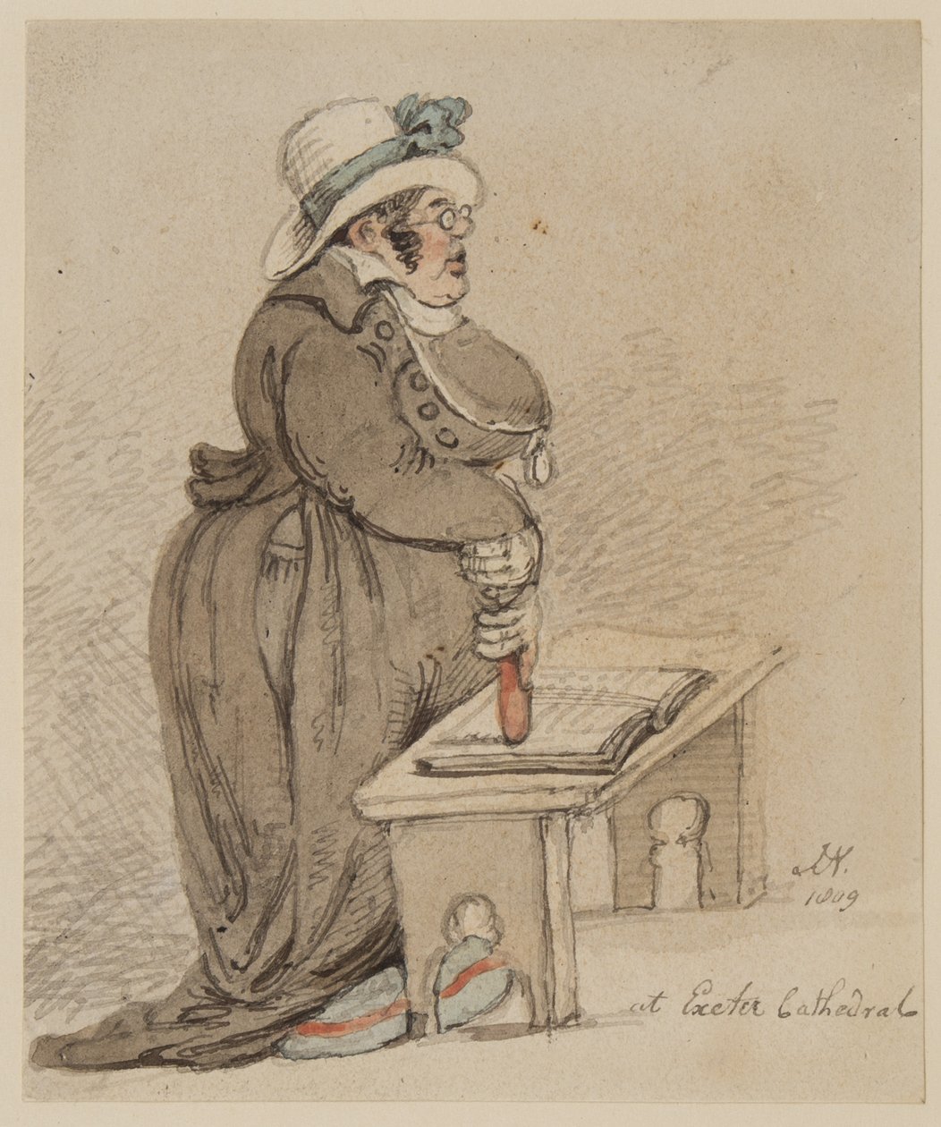 In de kathedraal van Exeter, 1809 door John Nixon