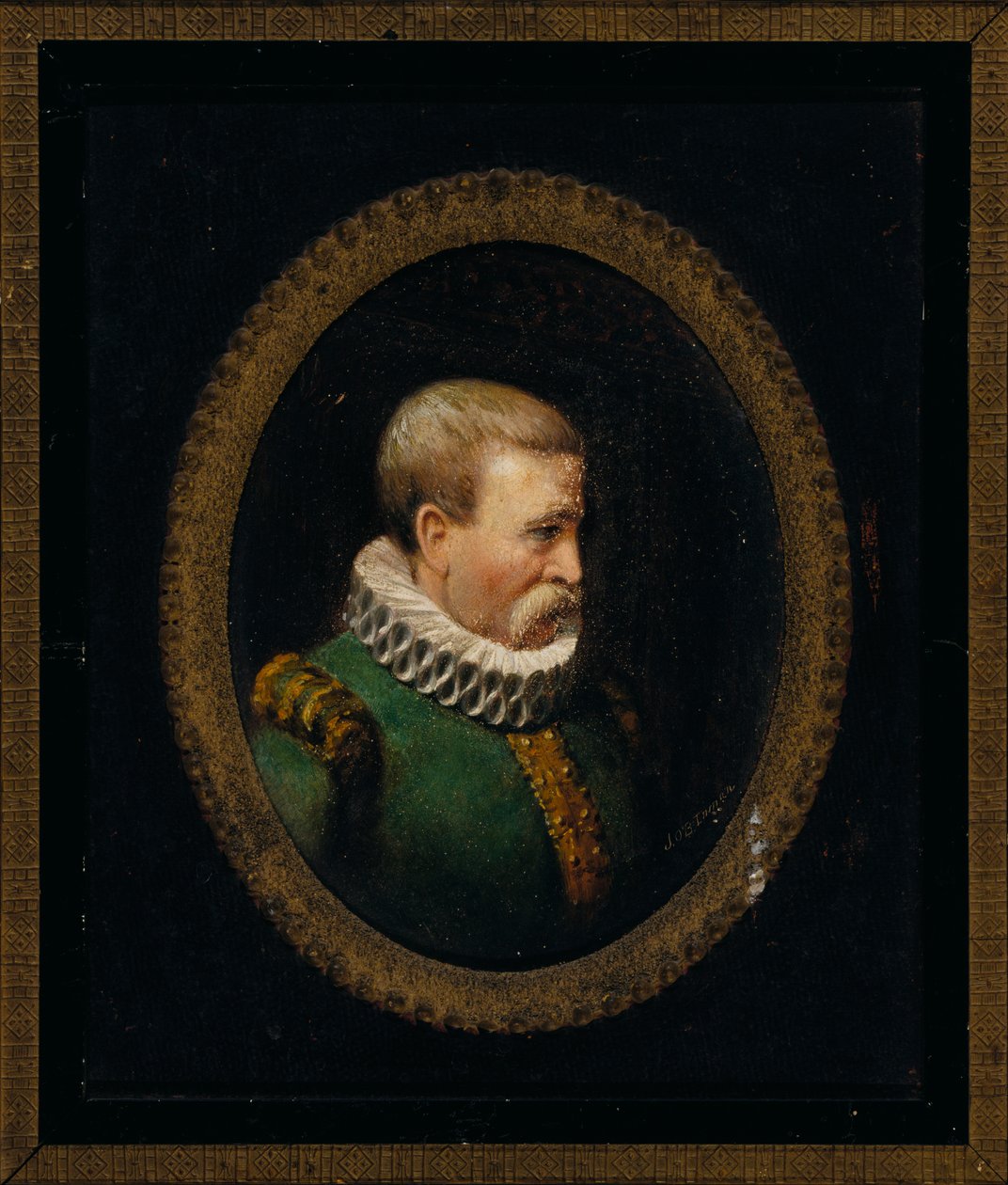 Portret van een Hugenotenheer uit de tijd van Karel IX door John O