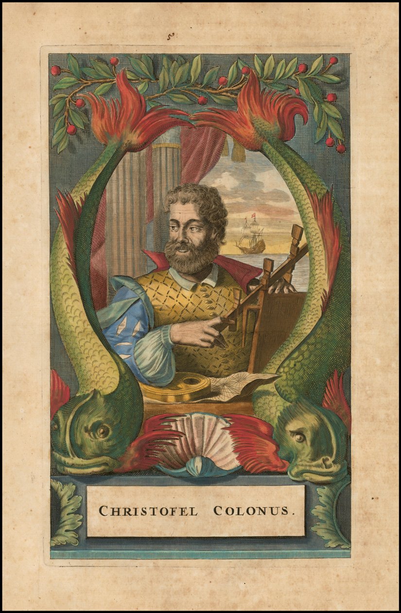 1671 portret van Christoffel Columbus door John Ogilby door John Ogilby