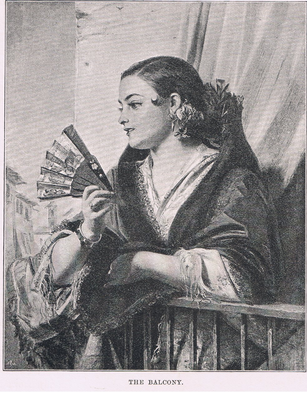 Het balkon, uit The Magazine of Art 1893, Cassell and Company door John Phillip