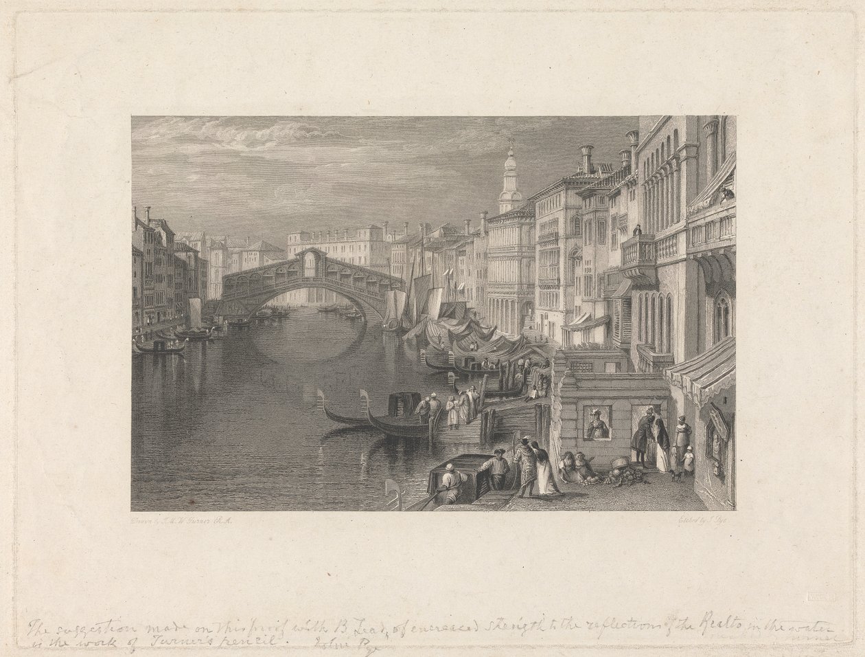 De Rialto, Venetië door John Pye