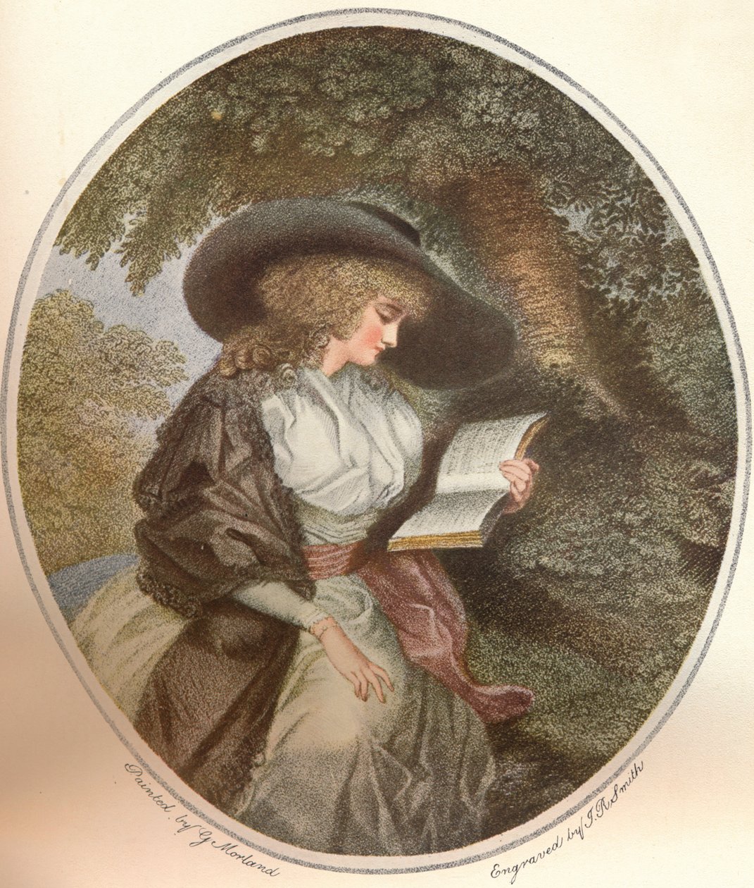 Delia op het platteland, 1788, 1902 door John Raphael Smith