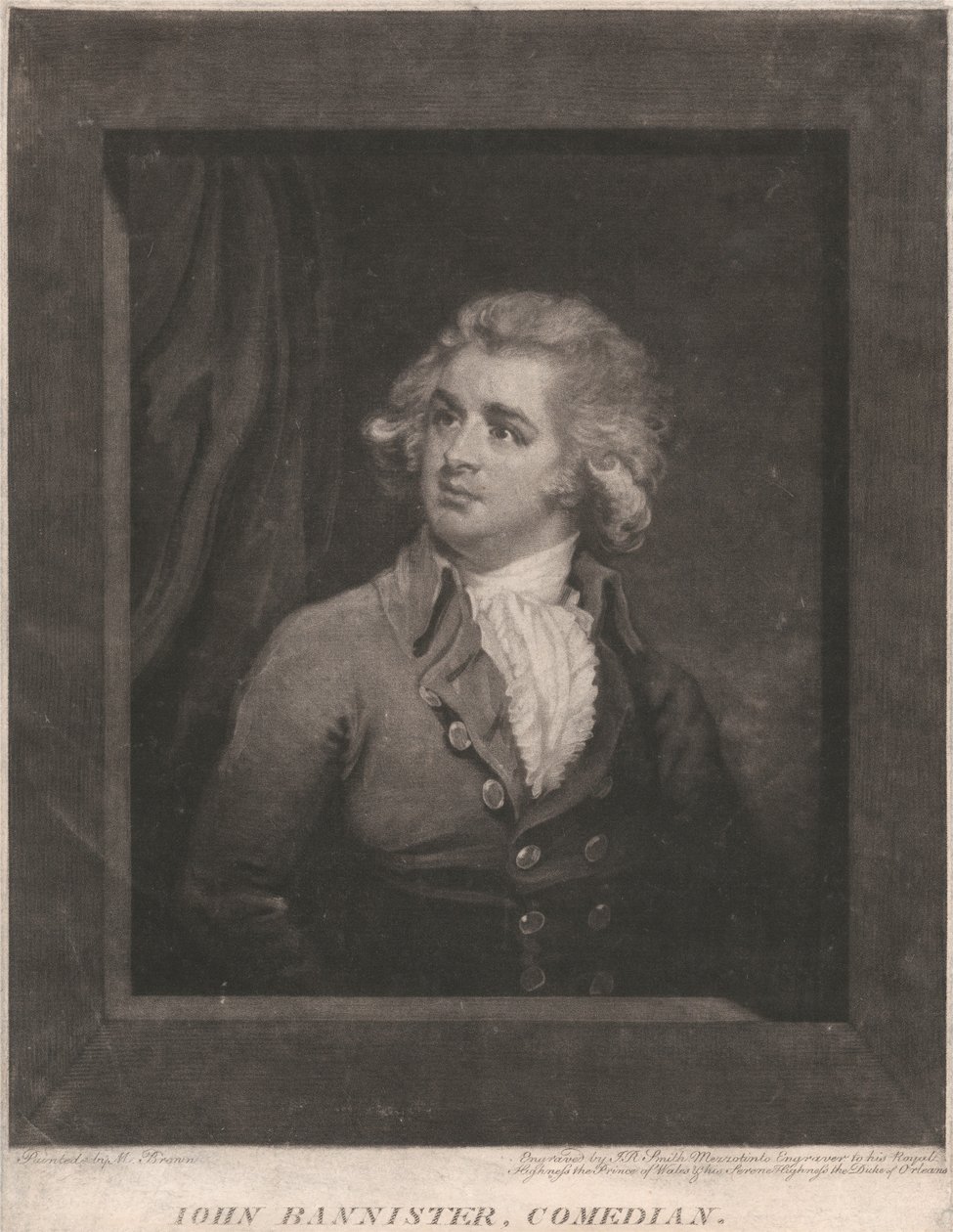 John Bannister, komiek, 1787 door John Raphael Smith