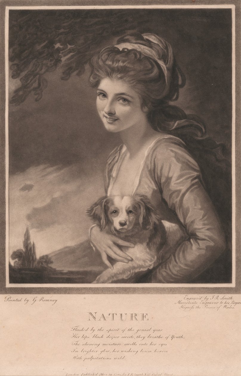 Lady Hamilton als “Natuur” door John Raphael Smith
