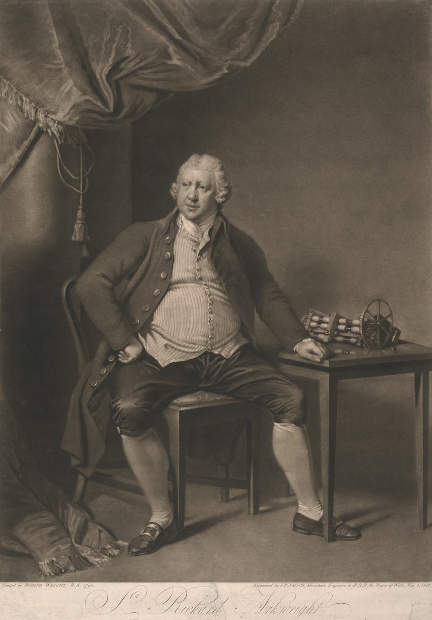 Portret van Richard Arkwright door John Raphael Smith