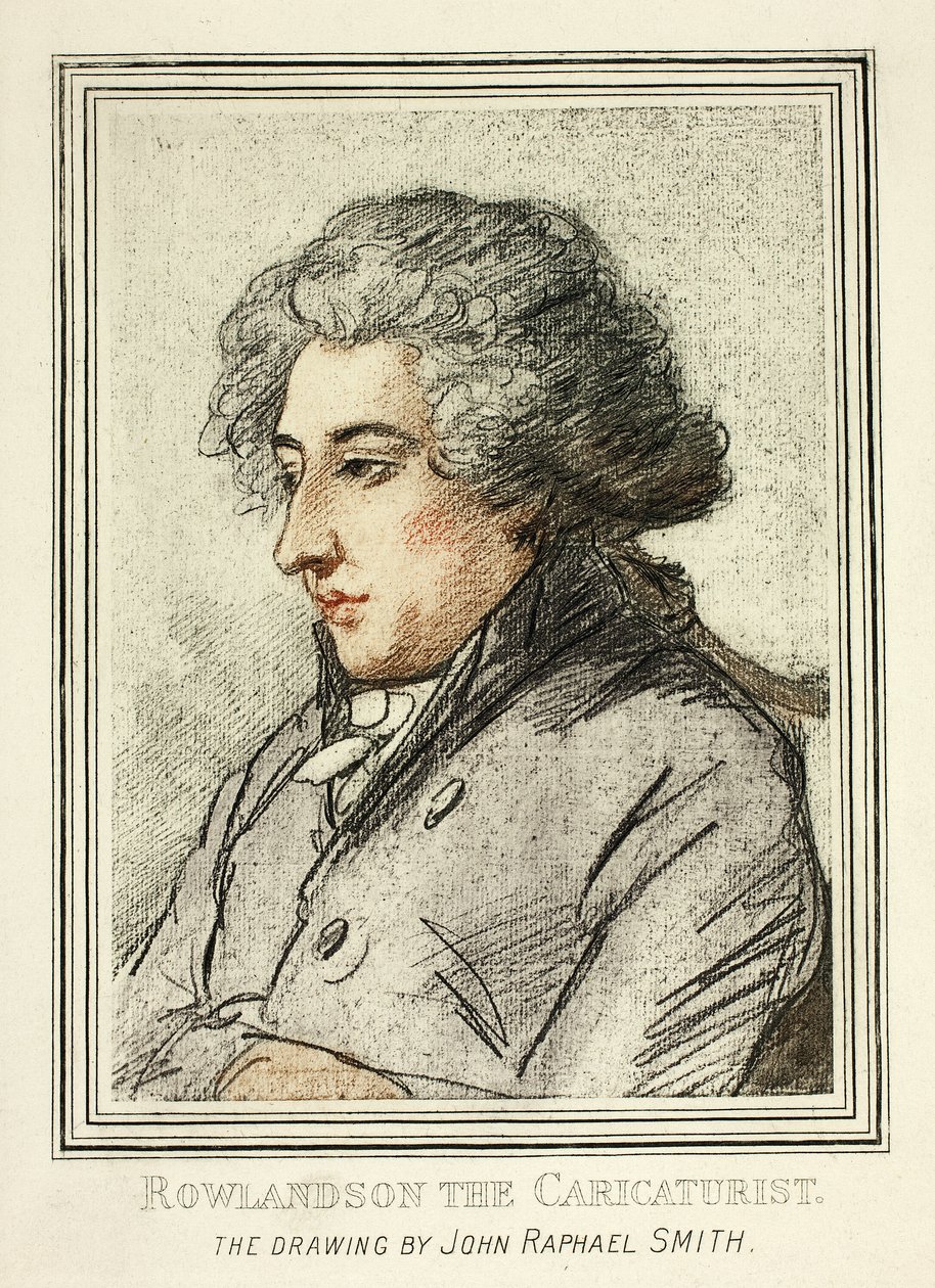 Portret van Thomas Rowlandson, uit Reproducties van Tekeningen door Oude Meesters in het British Museum door John Raphael Smith