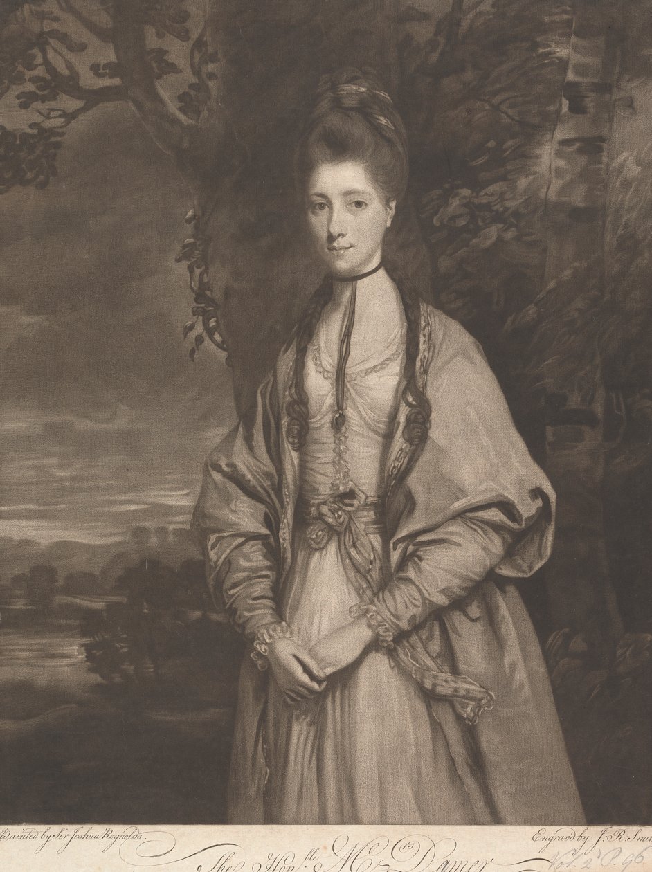 De Eerbare Mevrouw Anne Seymour Damer (geboren Conway) door John Raphael Smith