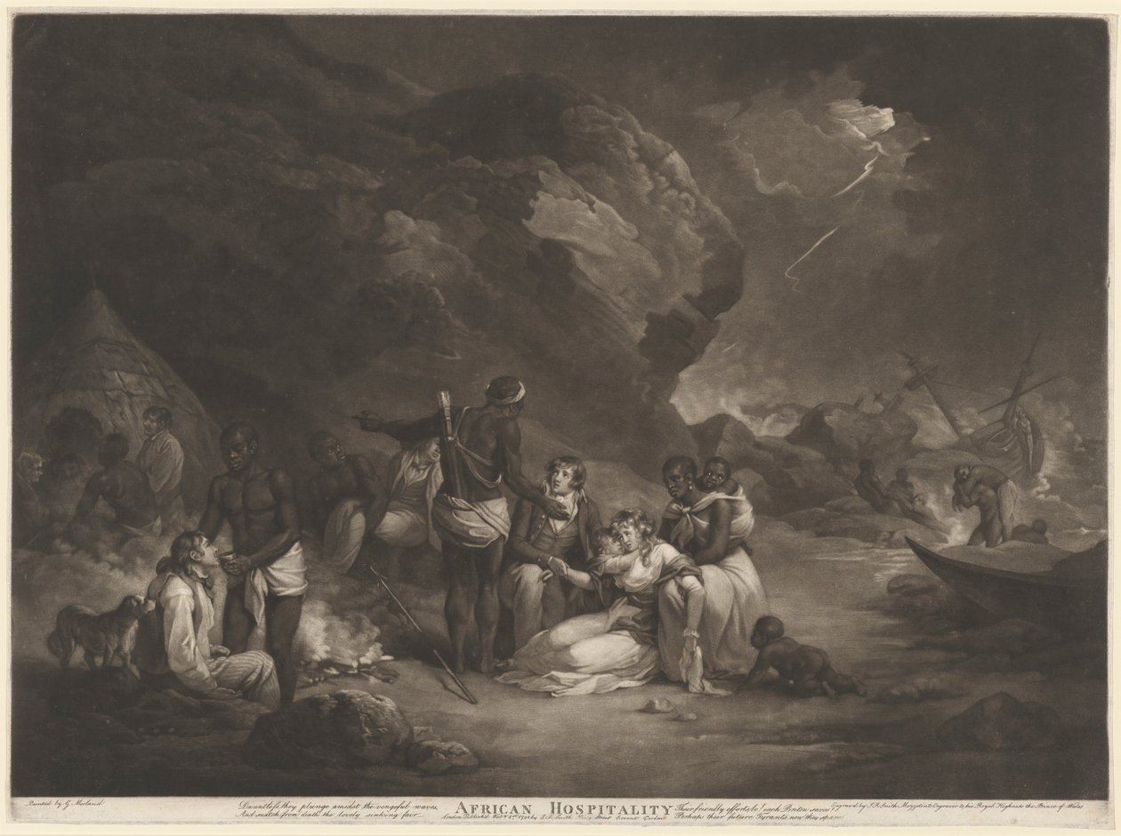 Afrikaanse Gastvrijheid door John Raphael Smith after George Morland
