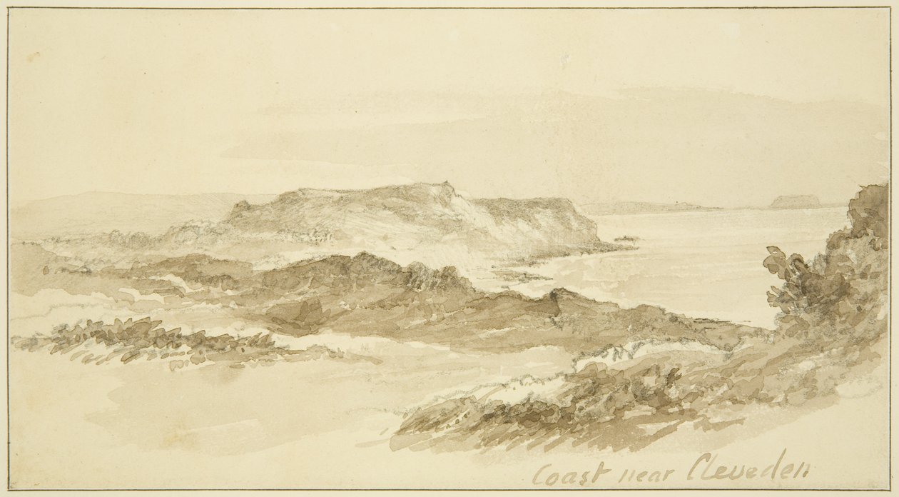 Kust nabij Clevedon door John Reverend Eden