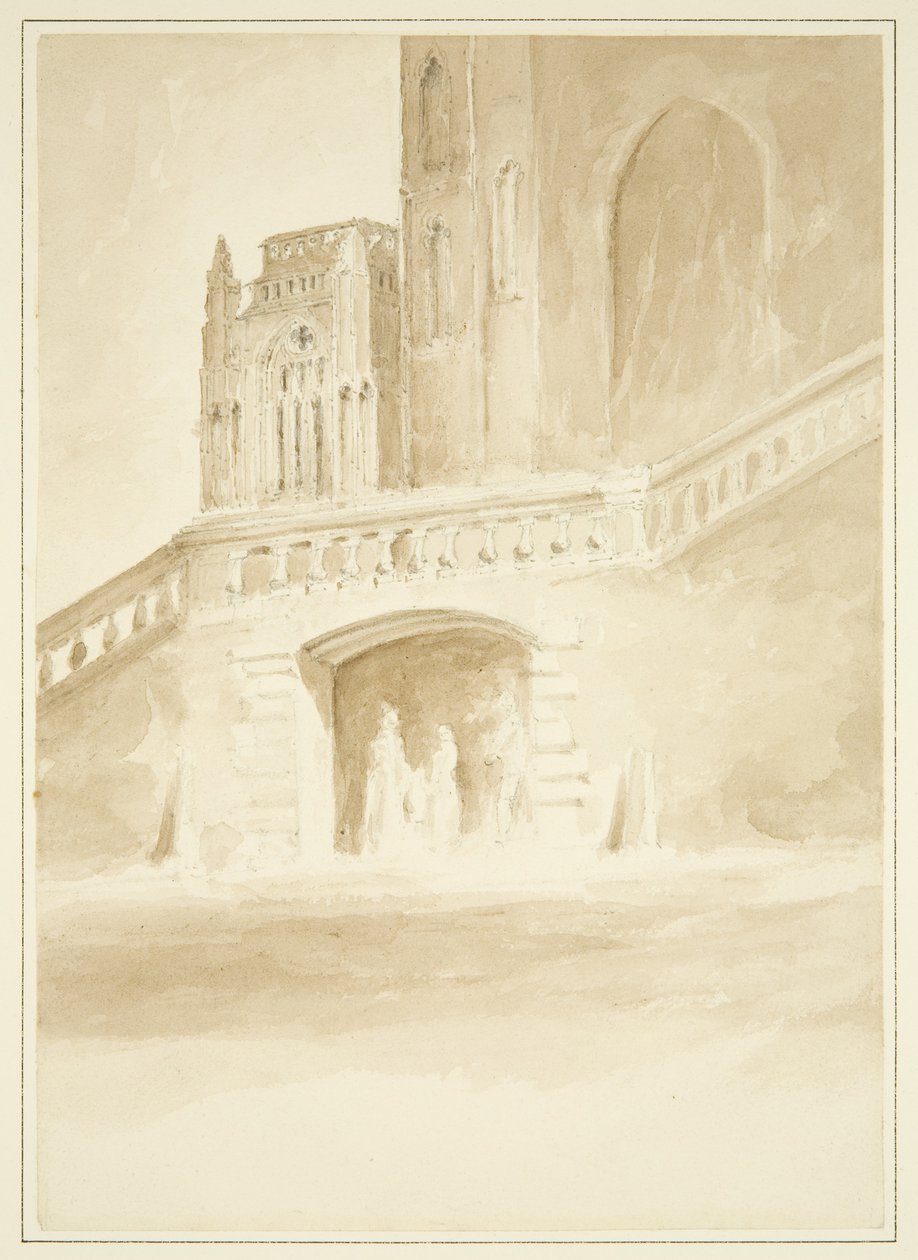 Redcliffe Conduit en een deel van de noordelijke portiek door John Reverend Eden