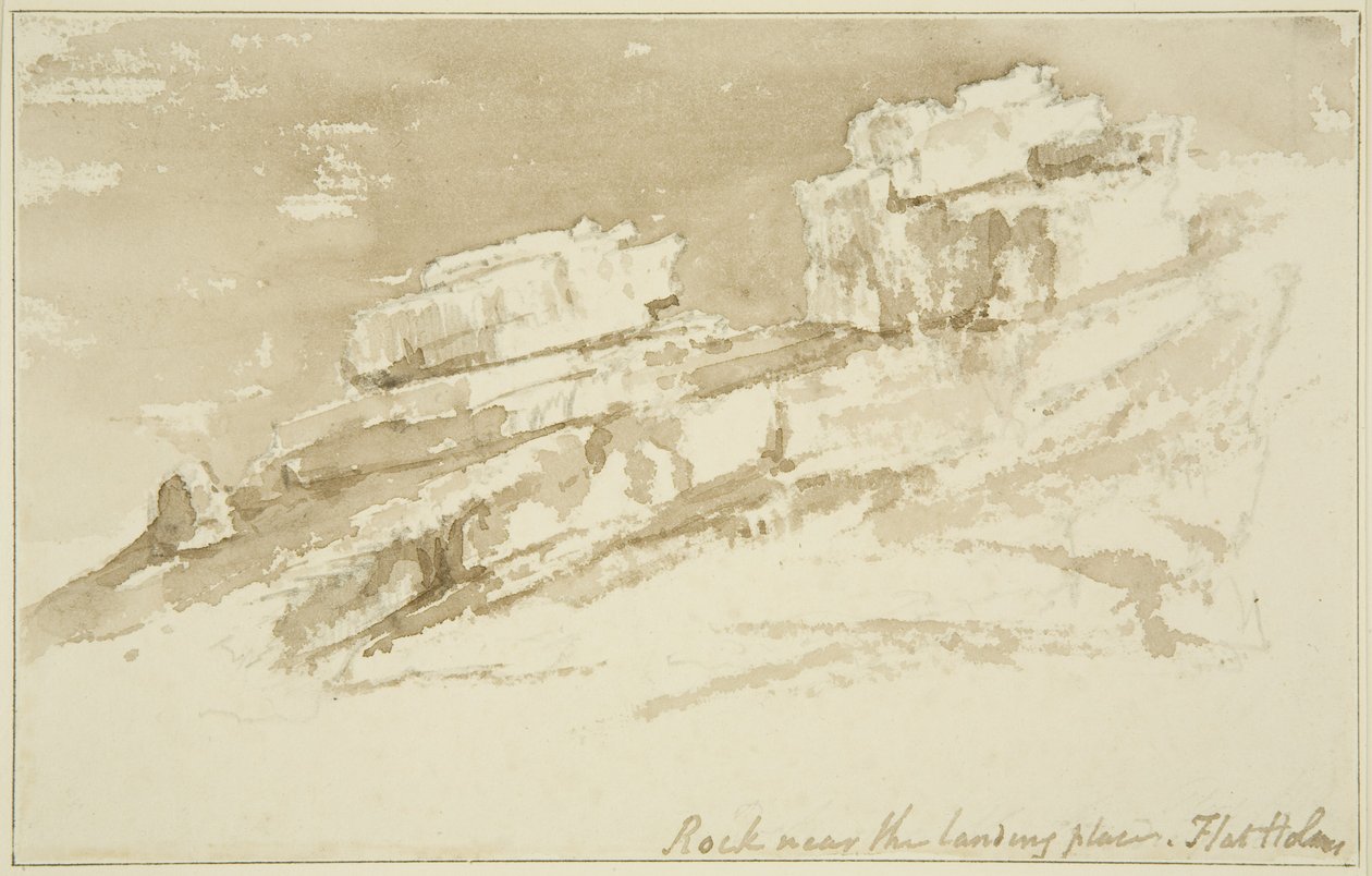 Rotsen nabij Landingsplaats, Flat Holm door John Reverend Eden