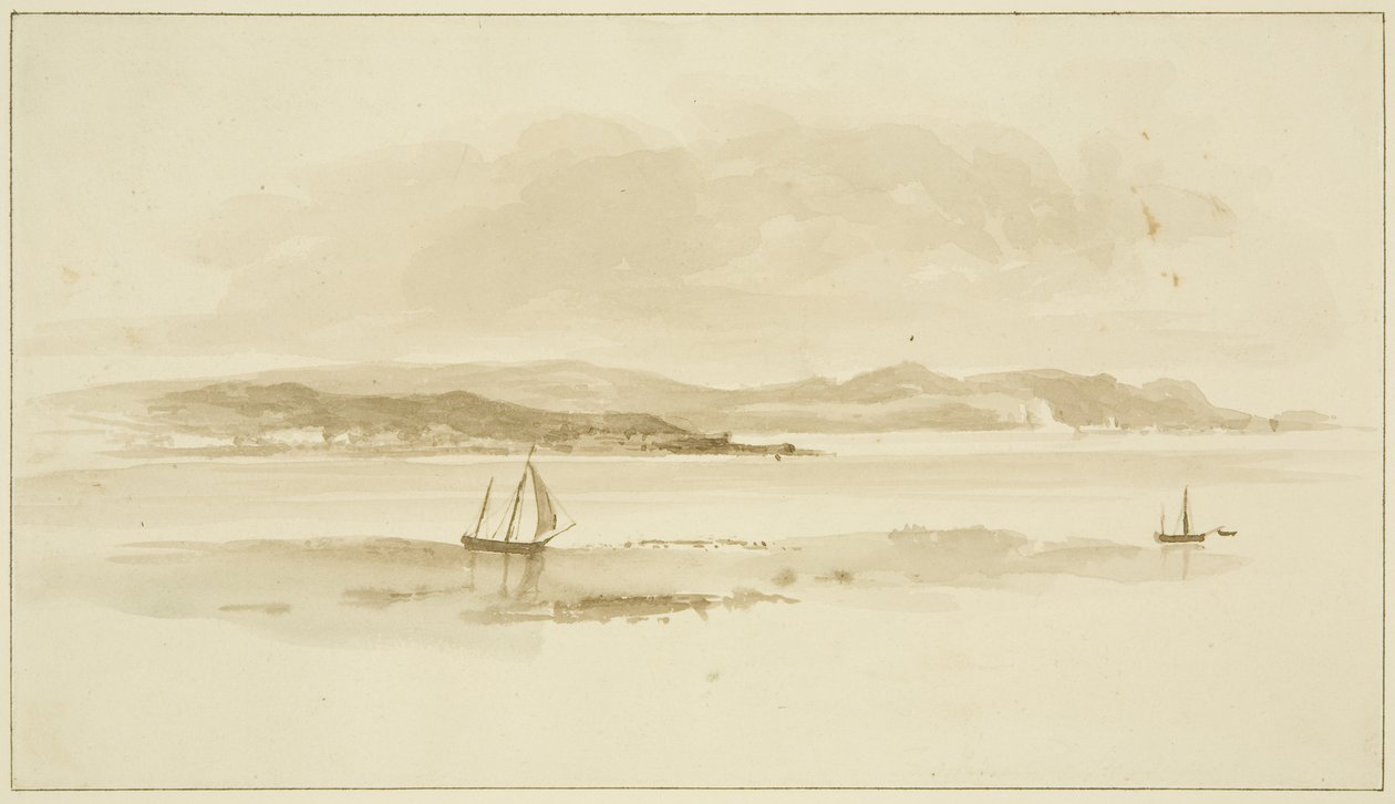Uitzicht op de Severn vanaf de Old Passage door John Reverend Eden