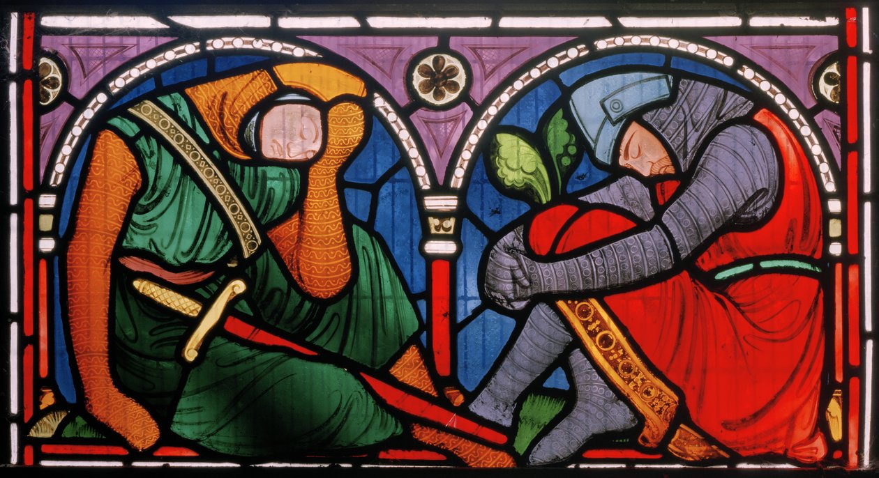 Denstone, Alle Heiligen, slapende ridder, De Opstanding, c.1861 door John Richard Clayton