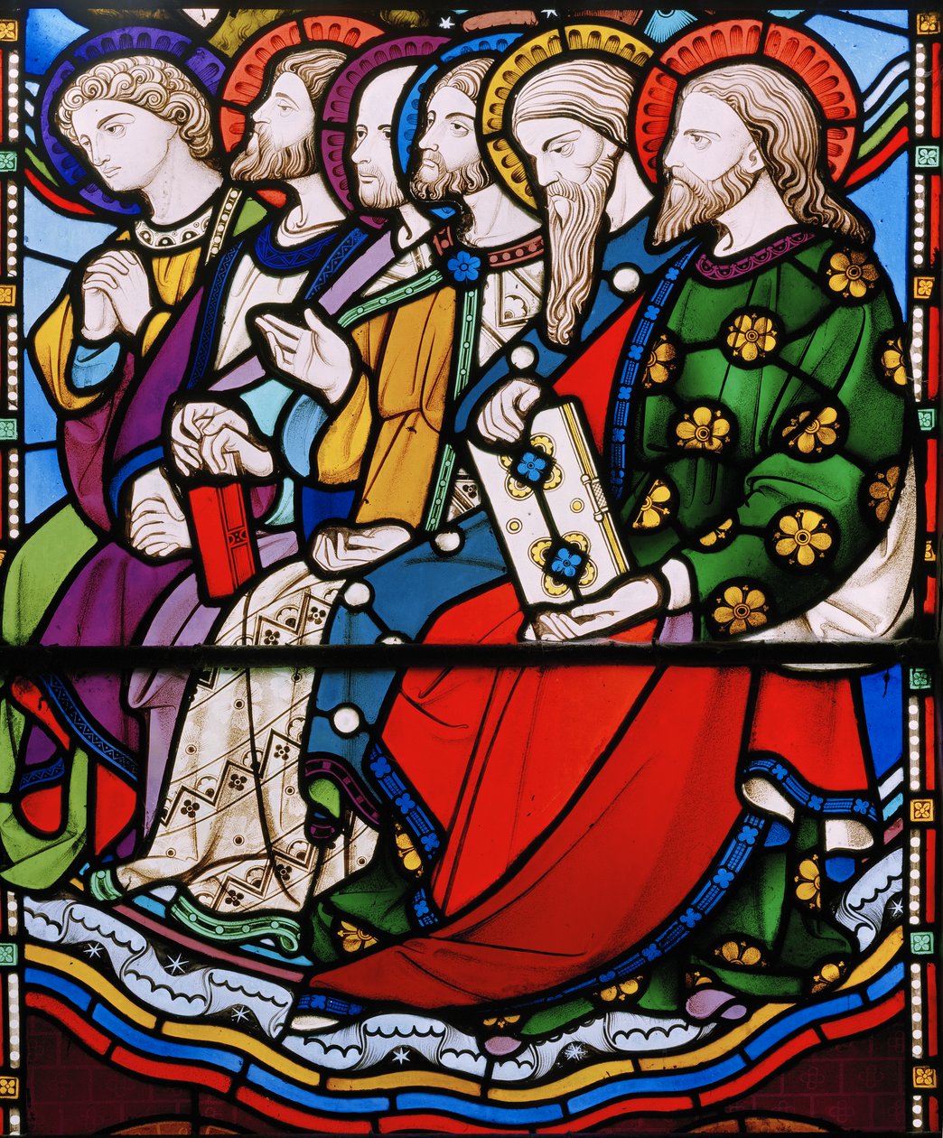 Zes apostelen (detail) door John Richard Clayton