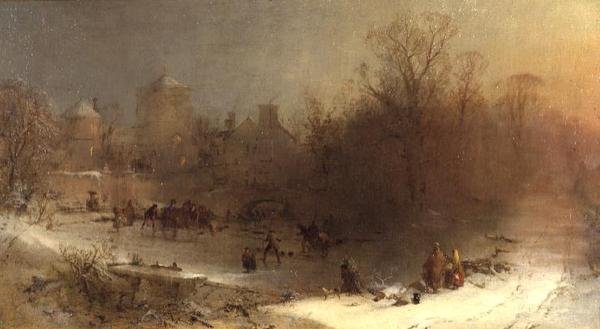 De curlingwedstrijd door John Ritchie