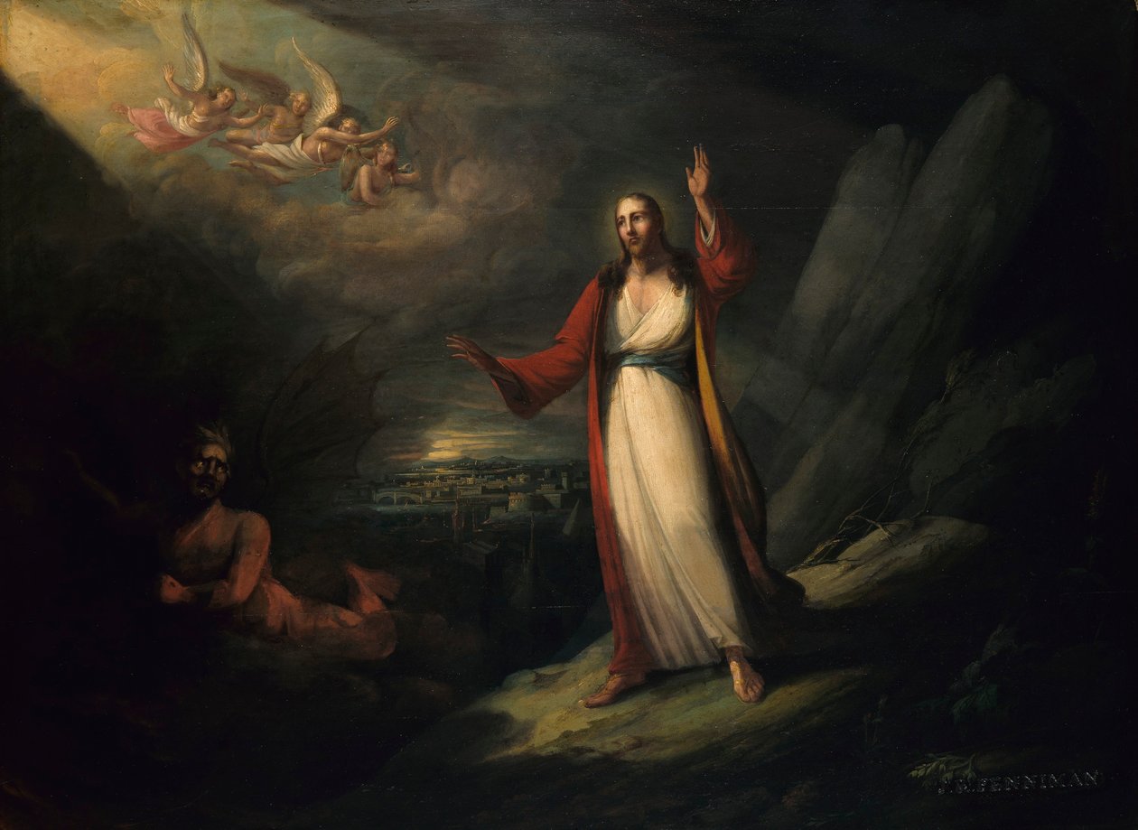 Christus verzocht door de duivel door John Ritto Penniman