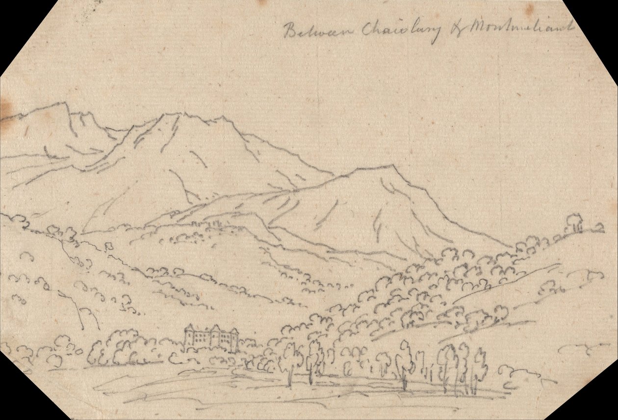 Tussen Chambéry en Montmélian door John Robert Cozens