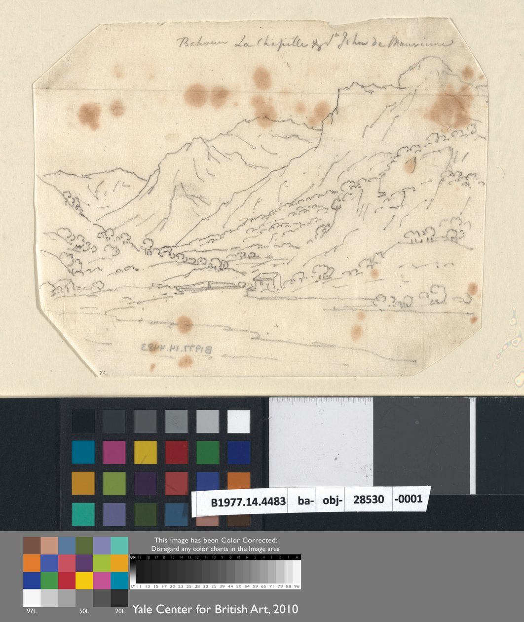 Tussen La Chapelle en St. John de Maurienne door John Robert Cozens